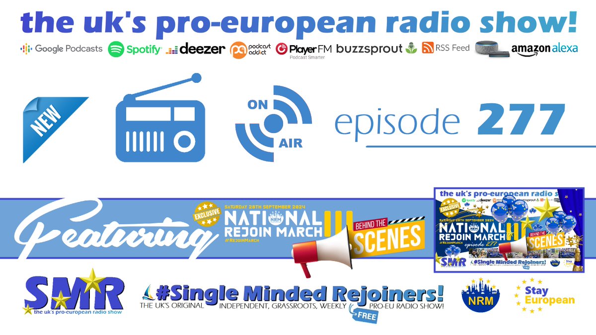 SMRRejoinRadio's tweet photo. Yay! All 7⃣0⃣ Early Rejoiner Subscribers will now find their advance copy of the new show, #EP277 in their email box! 🥳 They'll hear it first!
Fancy supporting us and getting the same benefits? 🙋♂️ Subscribe today for £5 a month! 👉 Link's in our bio! 🎧 Help us make the show! https://t.co/SWUbafdpaY