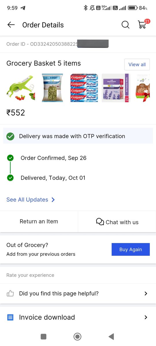 manishsd1784's tweet photo. What the hell is this @Flipkart 
@flipkartsupport
I didn't receive my order and they are saying it's delivered.
Neither his delivery agent has received the call nor they are calling back .
This is a prepaid order so how can it be delivered without OTP ?
#BigBiillionDays https://t.co/dBGZ9nhPcj