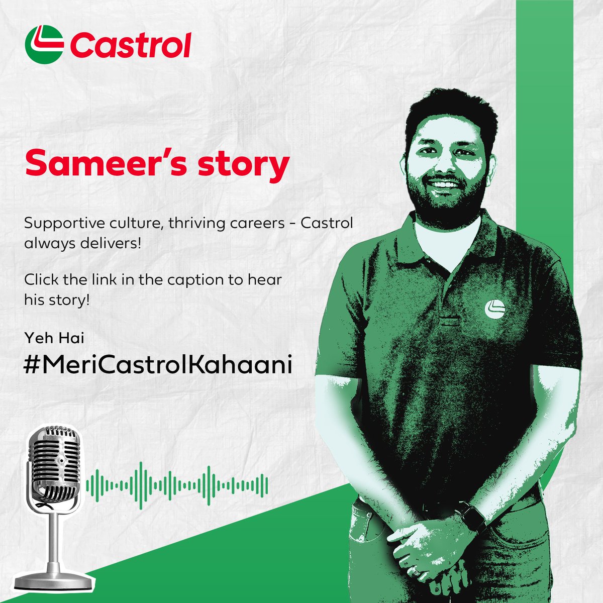 This week s MeriCastrolKahaani features Sameer, who s had a transformational ride with Castrol. From career growth to personal wins, the supportive culture amp amazing opportunities have really been a game changer for him This week s MeriCastrolKahaani features Sameer, who s had a transformational ride with Castrol