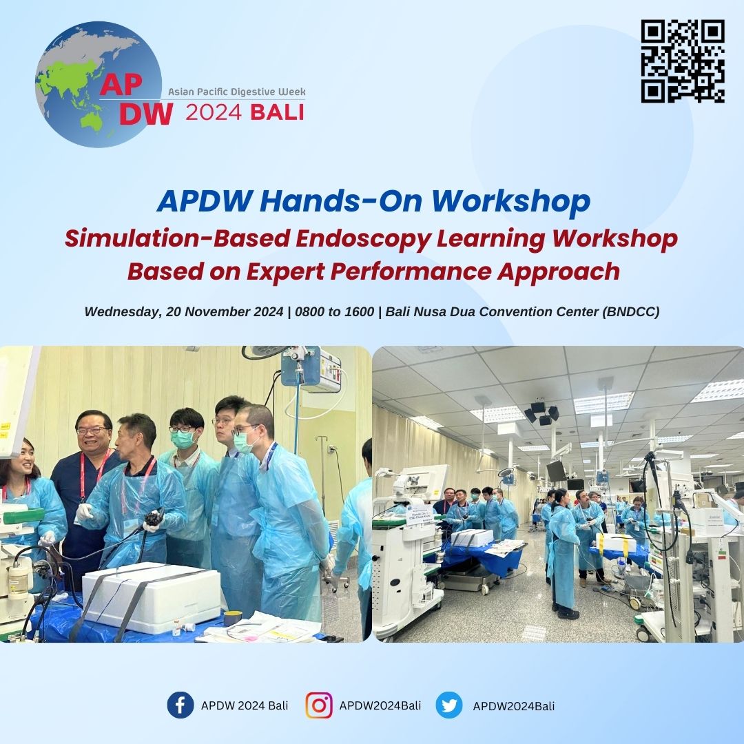 apdw2024bali's tweet photo. πJoin us at APDW 2024 for an innovative Simulation-Based Learning Endoscopy Workshop! π
Limited slots left for Bariatric Endoscopy Track! π΄
Don't miss the chance to enhance your skills and advance your expertise in endoscopy. #APDW2024Bali #EndoscopyWorkshop https://t.co/0KlfHjEila