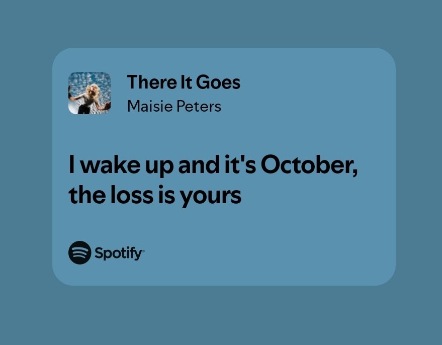HOLY SHIT IT'S I WAKE UP AND IT'S OCTOBER THE LOSS IS YOURS SEASON EVERYONE. THE BEST SEASON OF ALL.