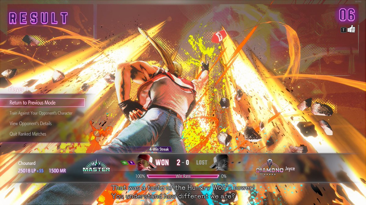 Got Terry to master rank tonight. He's a lot of fun! Lots of Terry mirrors on the way up, just like with Akuma.