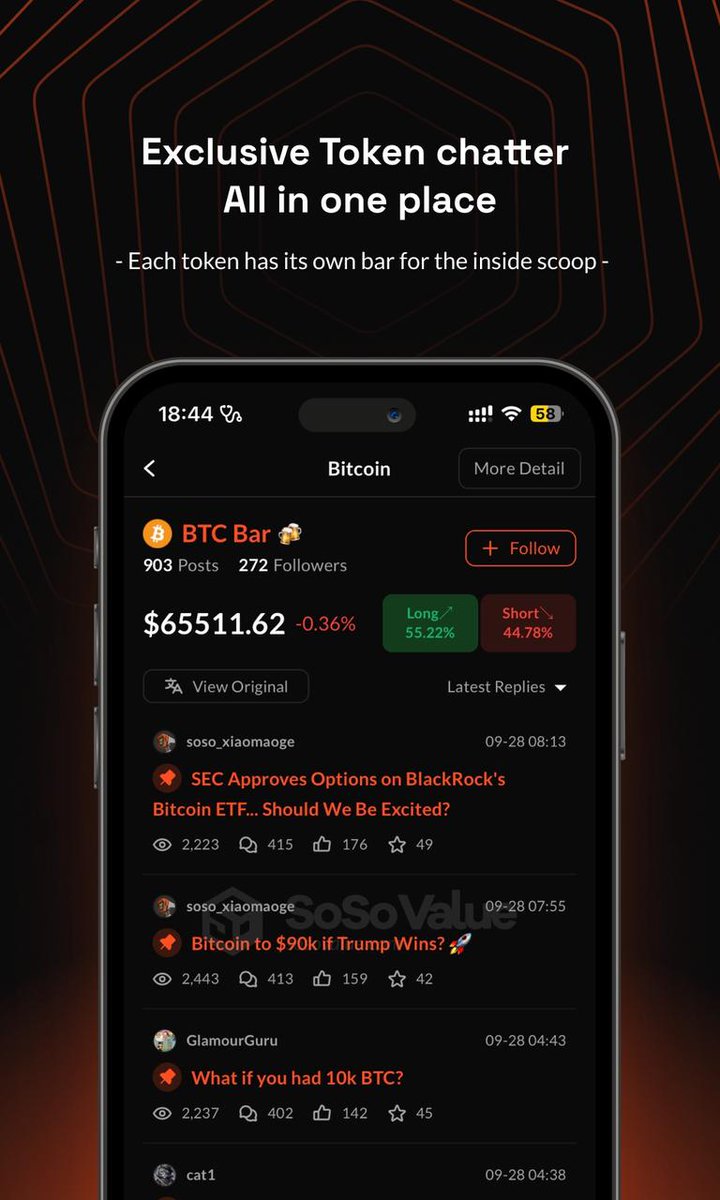 🎉 TokenBar® is live!

Your token, your bar—join the conversation now! 

Discover the ultimate hub for token-specific discussions, trending posts, and everything you need for crypto research.

🔗sosovalue.com/tokenbar

Key takeaways you can’t miss👇

🟡 Find your tribe, share