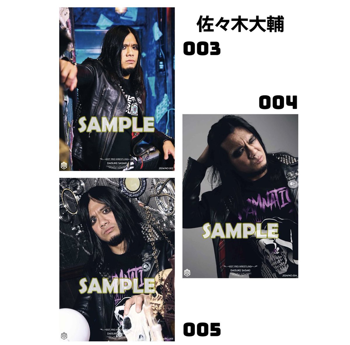 DDT DAMNATION T.A 佐々木大輔選手 ポートレートセット サイン有 DDT