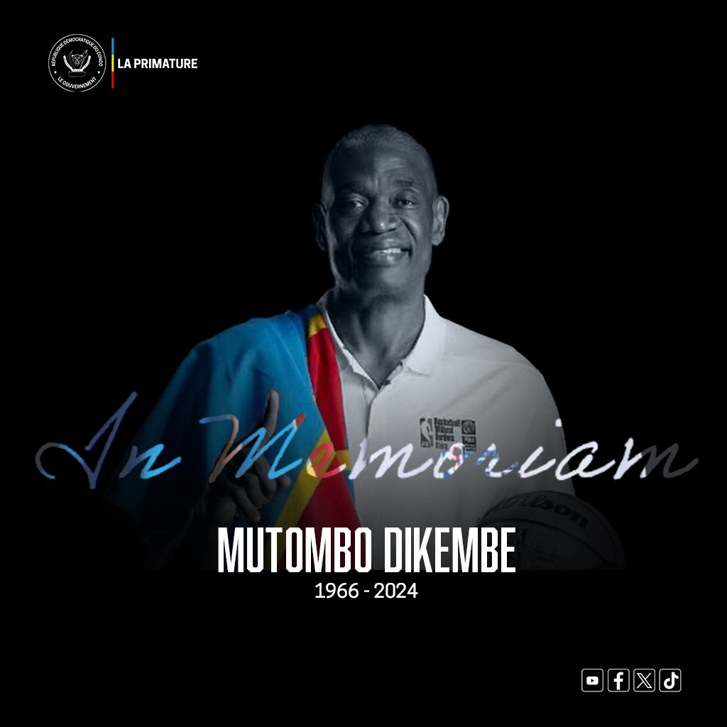 SuminwaJudith's tweet image. C’est avec une profonde tristesse que nous pleurons Dikembe Mutombo Mpolondo Mukamba Jean-Jacques wa Mutombo. De Kinshasa à la NBA, il a été un modèle de détermination et de générosité. Son engagement philanthropique, notamment à travers l’hôpital Biamba Marie Mutombo et son…