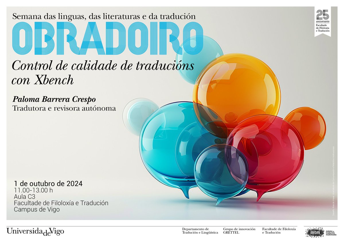 alugris's tweet photo. Hoxe, na Semana internacional das linguas, a literatura e a tradución:
-obradoiro de Xbench con Paloma Barrera, na FFT.
-Coloquio sobre a estandarización das linguas minorizadas, na Casa galega da cultura. https://t.co/2L3h2dr5iK