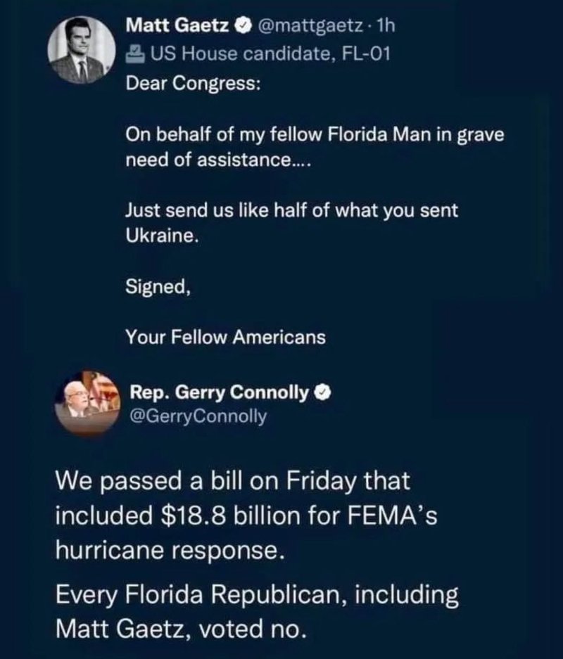 fishtowner0127's tweet photo. @HelenleeThe @mattgaetz https://t.co/KMT4O15LIW