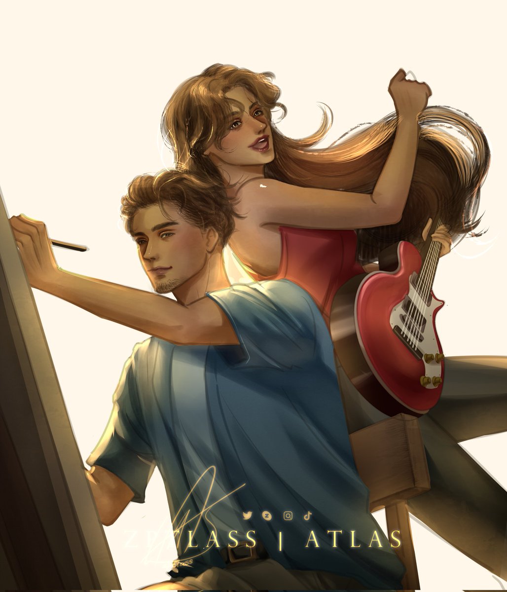 _tlsa's tweet image. My entry for #DoodleMarqsArtContest by @DoodleMarq 🙌 
I never expected drawing guitar would be THAT hard, nonetheless i had a lot of fun drawing this twins spending their free times together

#artidn #zonakaryaid