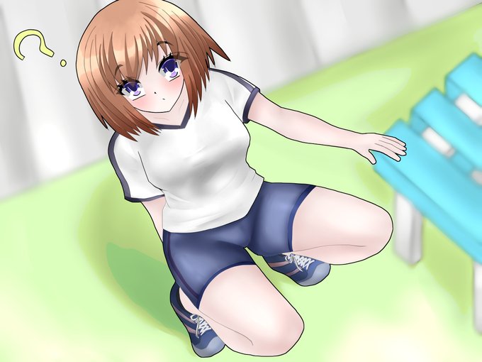 #イラスト 
#絵柄好みって人にフォローされたい 
もう一つのアカウントで載せたイラストの再掲。
むちむちな女の子の体操着姿ってなんか見ちゃう🥰 