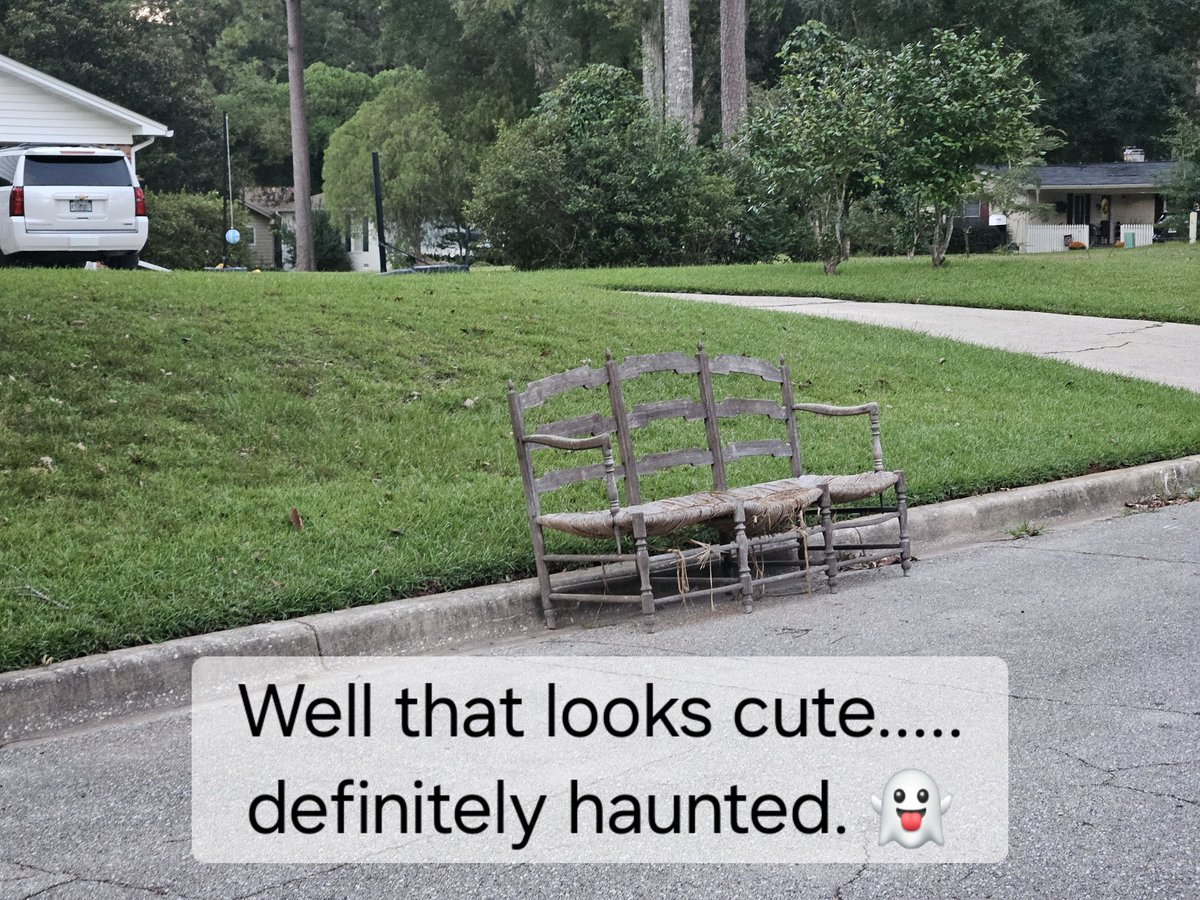 Out walking benny before sunset and come across this alongside the road.

Sent to Anda &amp; her response : "yep absolutely haunted" 🤣