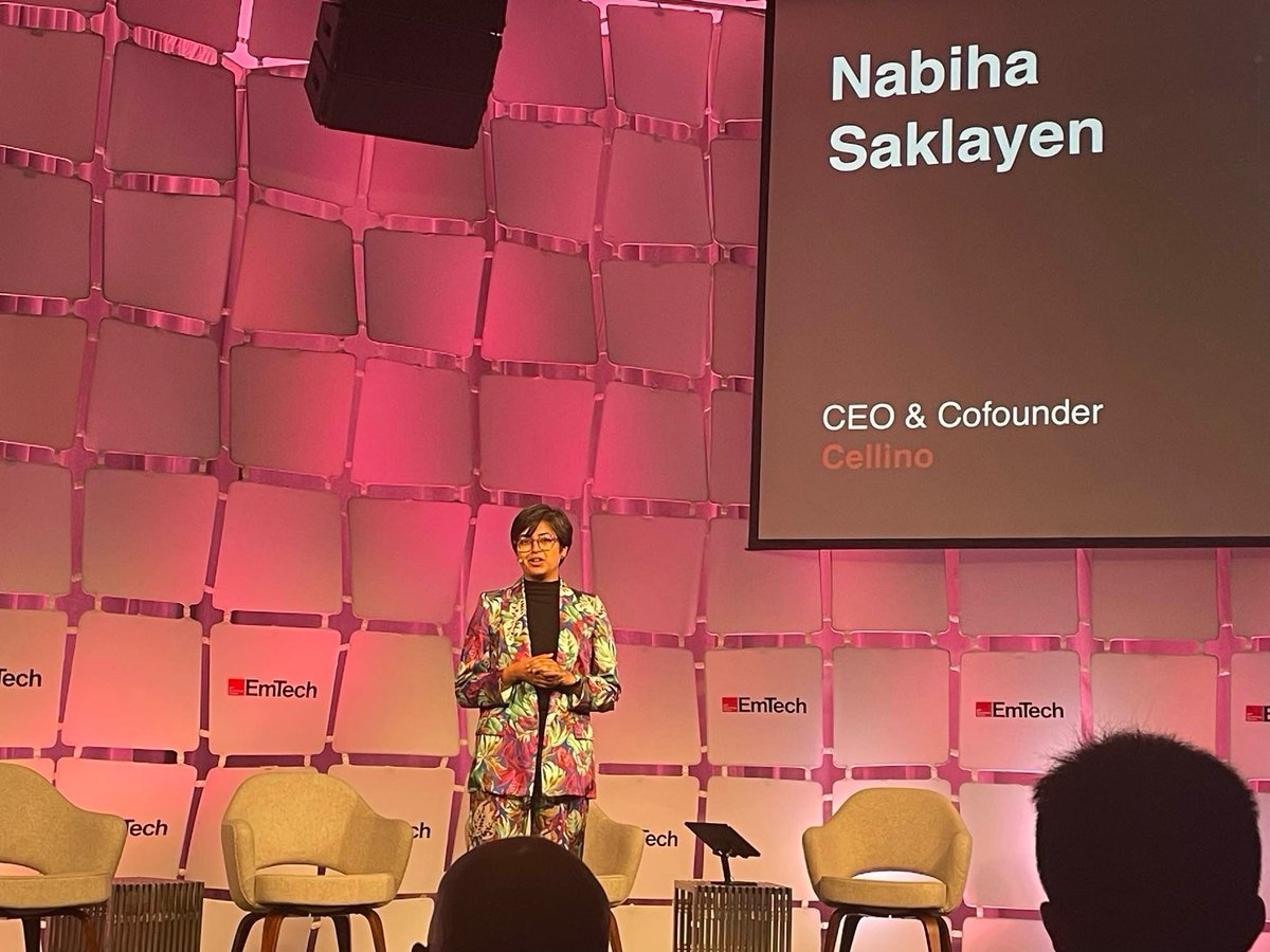 CellinoBio's tweet photo. 🚀 It was a fantastic Day 1 at #EmTechMIT! Thank you to @techreview for having our CEO, @nabsicle, discuss how we’re harnessing #toughtech to scale the production of personalized regenerative medicines. Grateful to fellow panelists and attendees for an impactful session! 🚀🌐 https://t.co/fp9cBOPRp4