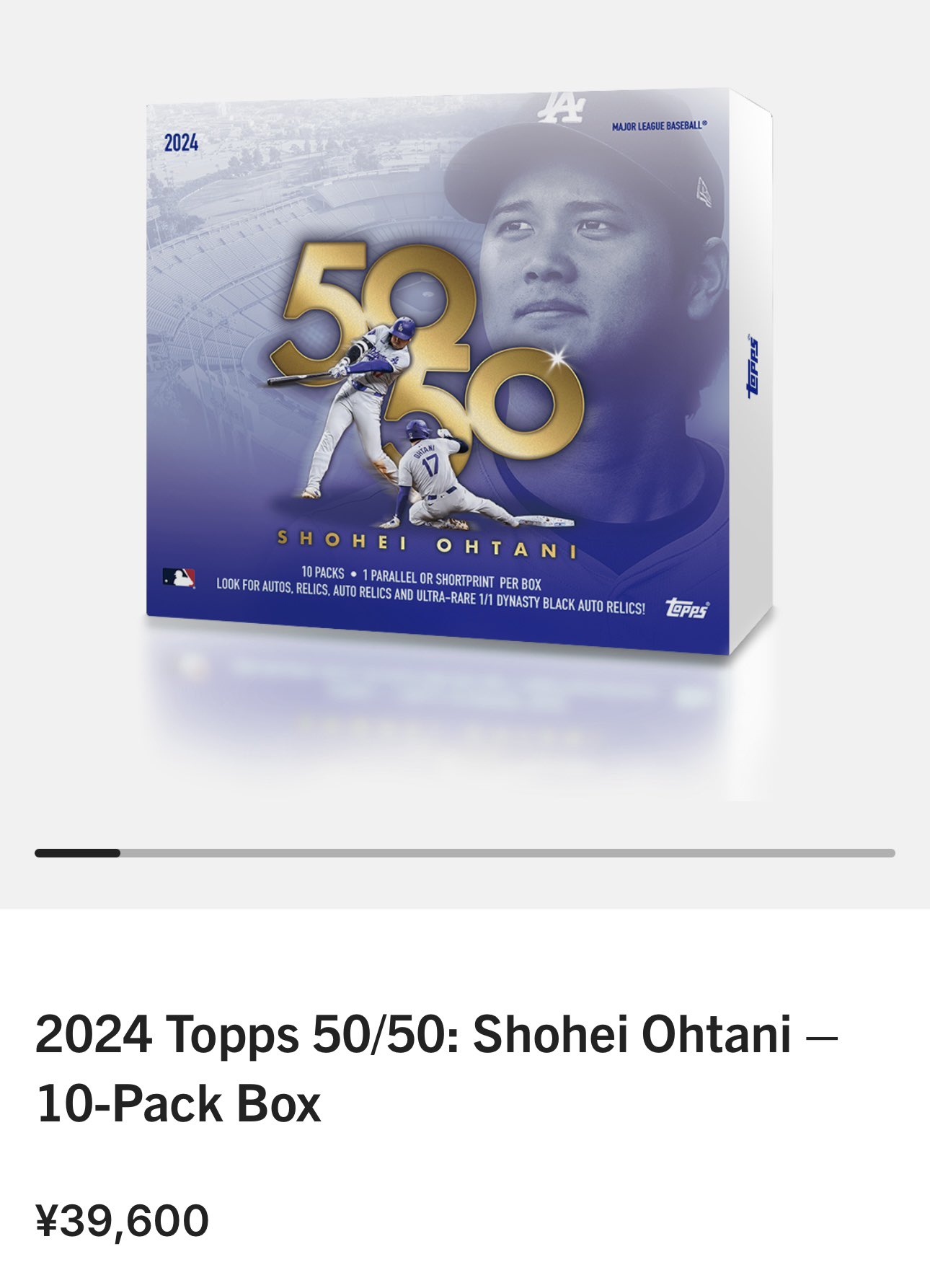 2024 Topps 50 50 大谷翔平 3box（2024 Topps 50⁄50 OHTANI大谷