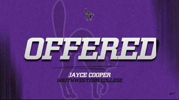 Jayce Cooper (@jaycecooper_) on Twitter photo Blessed to receive an offer from Southwestern College #Agtg <a href="/Coach_BStewart/">Broderick Stewart</a> <a href="/BowieHoops/">Bowie Vols Basketball</a> <a href="/BenEmelogu/">Gu</a> <a href="/MustangsNation/">Dallas Mustangs</a> Blessed to receive an offer from Southwestern College #Agtg <a href="/Coach_BStewart/">Broderick Stewart</a> <a href="/BowieHoops/">Bowie Vols Basketball</a> <a href="/BenEmelogu/">Gu</a> <a href="/MustangsNation/">Dallas Mustangs</a>