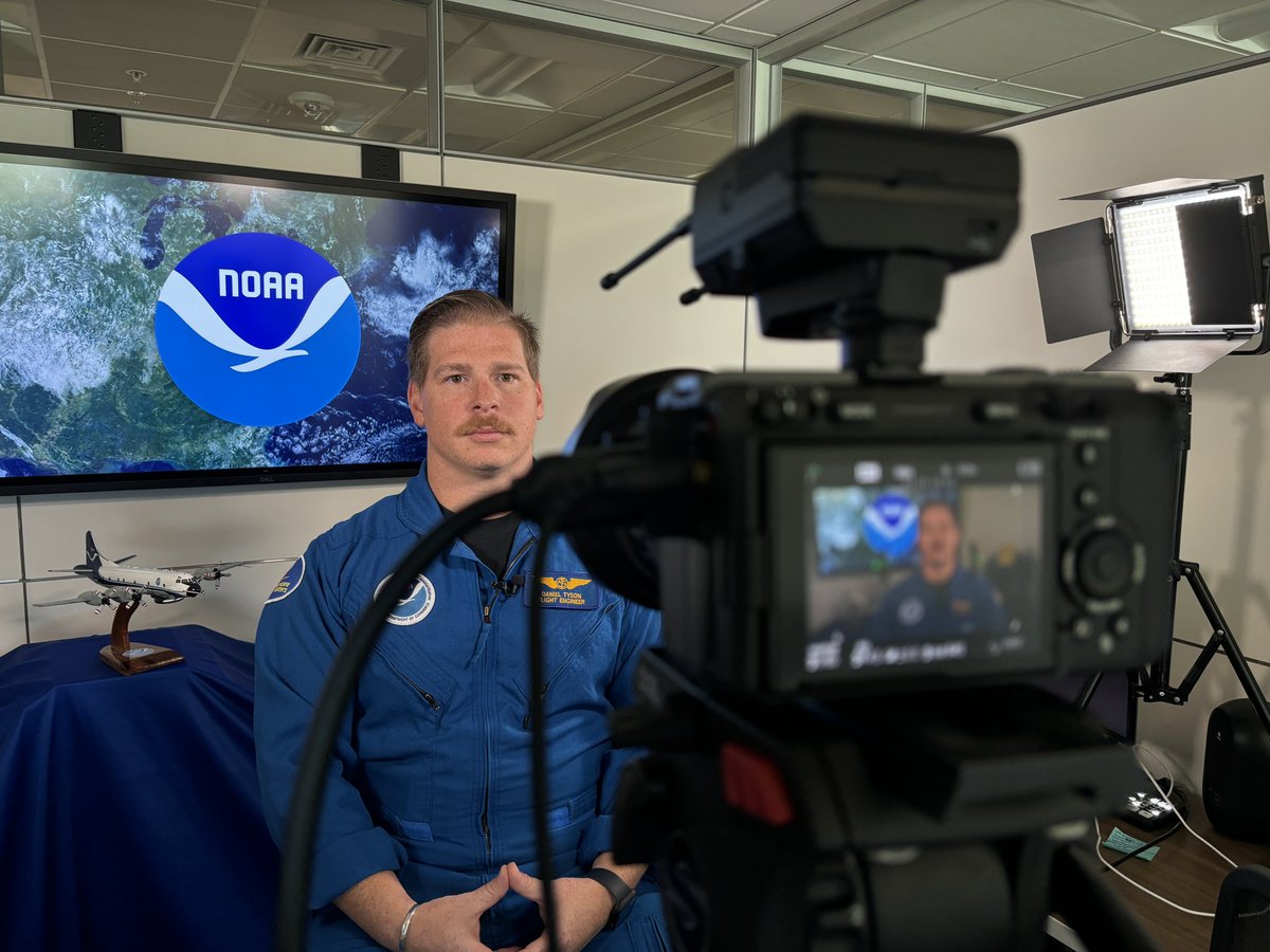 FE_dtyson's tweet photo. Had the amazing opportunity to do an interview today with the National Weather Desk. I didn’t know what to do with my hands, this is the most professional I have looked in years.Looking forward to being awkward in more interviews in the future.@flynoaa @noaa @hurricane_hunters https://t.co/OK2nyLe2C2