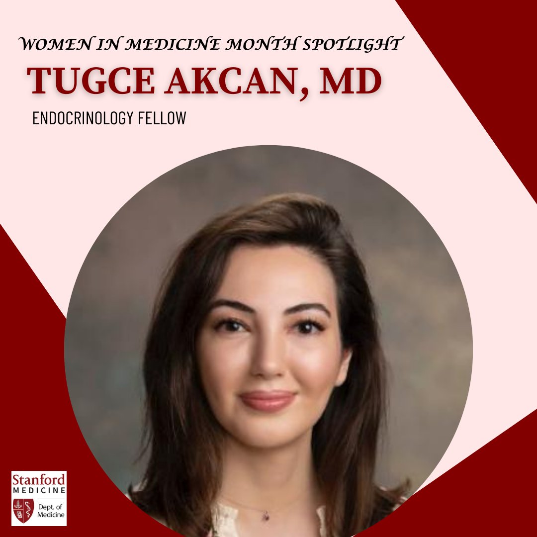 Stanford Department of Medicine (@stanforddeptmed) on Twitter photo Spotlighting #StanfordWIM <a href="/tugceakcann/">Tugce Akcan</a>, who is an endocrinology fellow and member of the #StanDOM Fellows College! She is also <a href="/StanfordCDH/">Stanford Center for Digital Health</a> #DigitalHealth Scholar! #WIMMonth #WomenInMedicine Spotlighting #StanfordWIM <a href="/tugceakcann/">Tugce Akcan</a>, who is an endocrinology fellow and member of the #StanDOM Fellows College! She is also <a href="/StanfordCDH/">Stanford Center for Digital Health</a> #DigitalHealth Scholar! #WIMMonth #WomenInMedicine