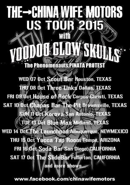 kajita_the_cwm's tweet photo. #throwback #2015 #thechinawifemotors #voodooglowskulls #pinataprotest #thephenomenauts
もう9年前のアメリカツアー、またSNSが過去を振り返らせようとする。
と同時にVOODOO GLOW SKULLSのフランクが復活するニュースが!
なんてことだ!嬉 https://t.co/Hyp3sqluC4