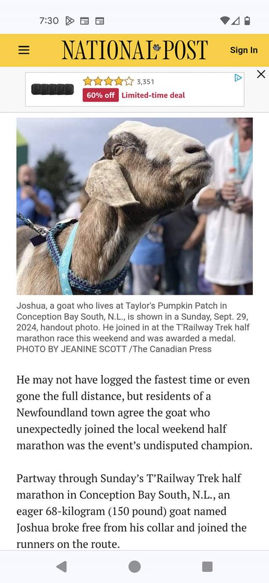 Our cousins 
goat Joshua  has gone viral! #joshuathegoat
