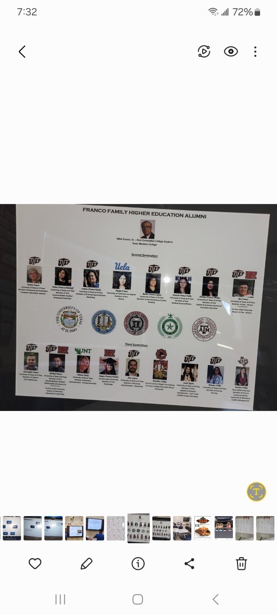 Brenda_GEMS's tweet image. @SanElizarioISD @GEMS_Middle #GEMSPRIDE RLA teacher Amanda Franco&apos;s dynasty of college graduates in her family. Visit her alumni college corner.