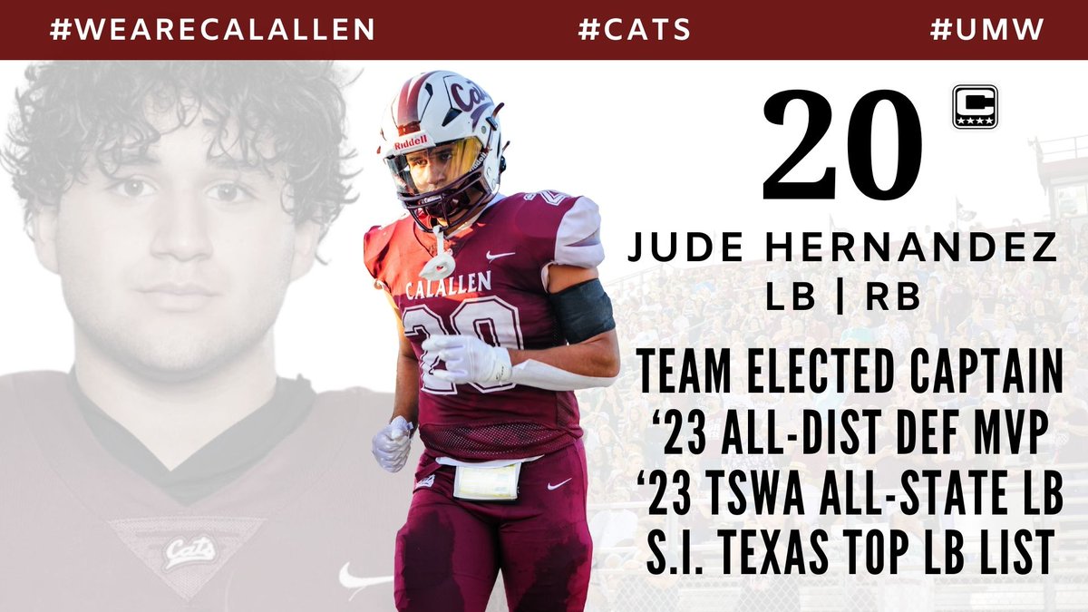 DUDE 🚨🚨‼️ 
A stellar leader known for making UNCOMMON plays on the field

Jude Hernandez
LB/RB
6’1” 226 lbs
C/O 2025
NCAA ID#: 2206574111
hudl.com/v/2QAvTz

#RecruitCalallen
#UMW