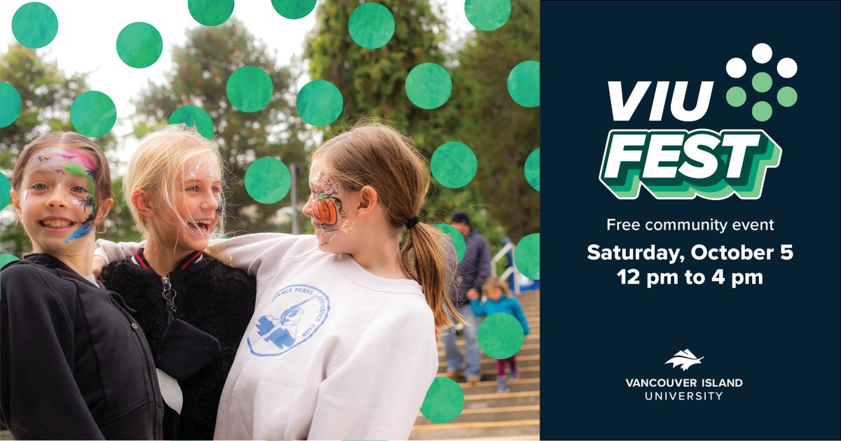 Join us for VIU Fest! This event features fun for the whole family:  
🏰 Kid-friendly activities
👜 Local vendors
🍻 Patio beer garden - with a view
🔬 Science demos
🗣 Expert talks
Learn more: connect.viu.ca/viu-fest