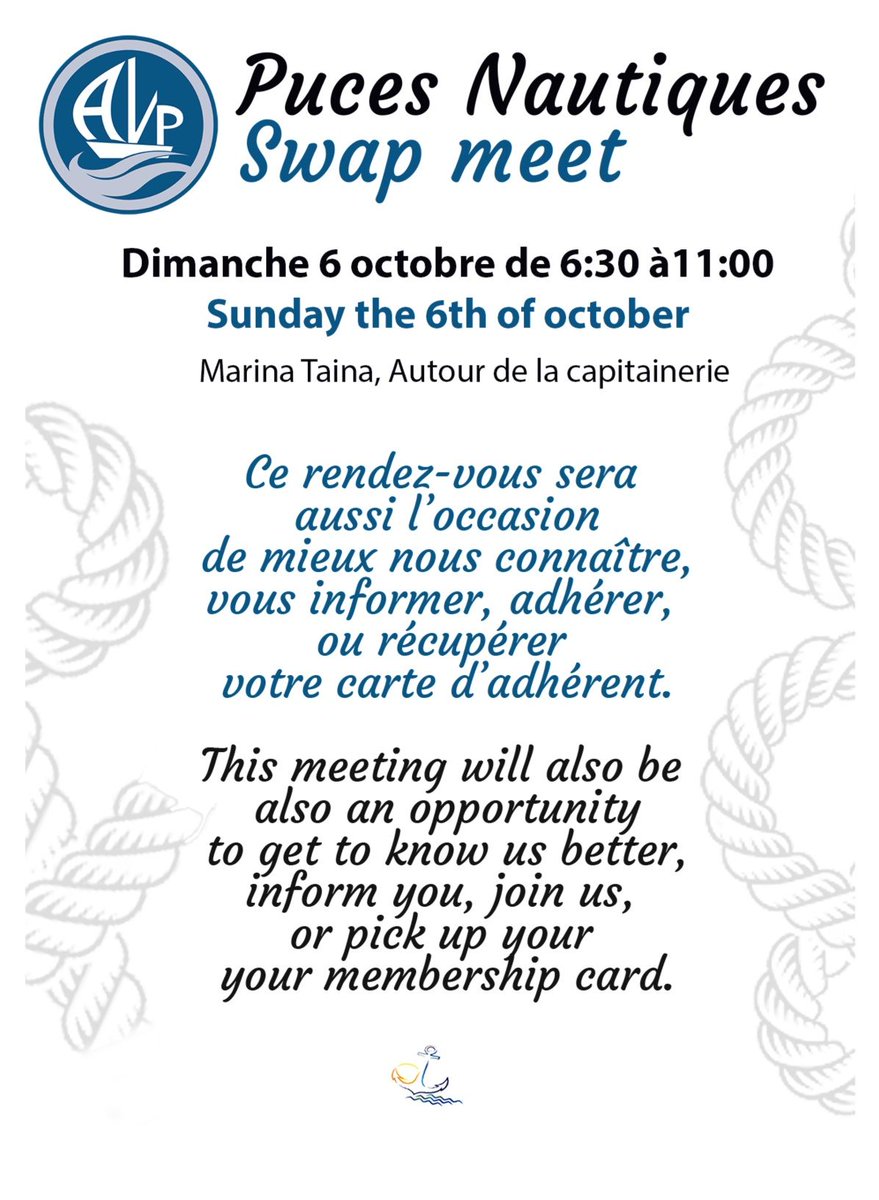 ⛵ Puces Nautiques à Marina Taina ⛵ - mailchi.mp/a642f02b2f7f/a…