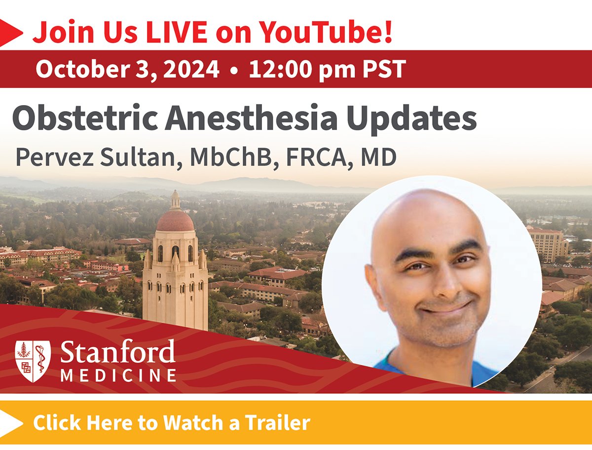 Don't miss Dr. Pervez Sultan, Professor of Anesthesiology, discussing advancements in OB anesthesia, including global maternal health disparities, safe staffing levels, maternal mortality, &amp; anesthesia management for C/S. Watch Trailer at youtube.com/watch?v=Nk2dOp…
