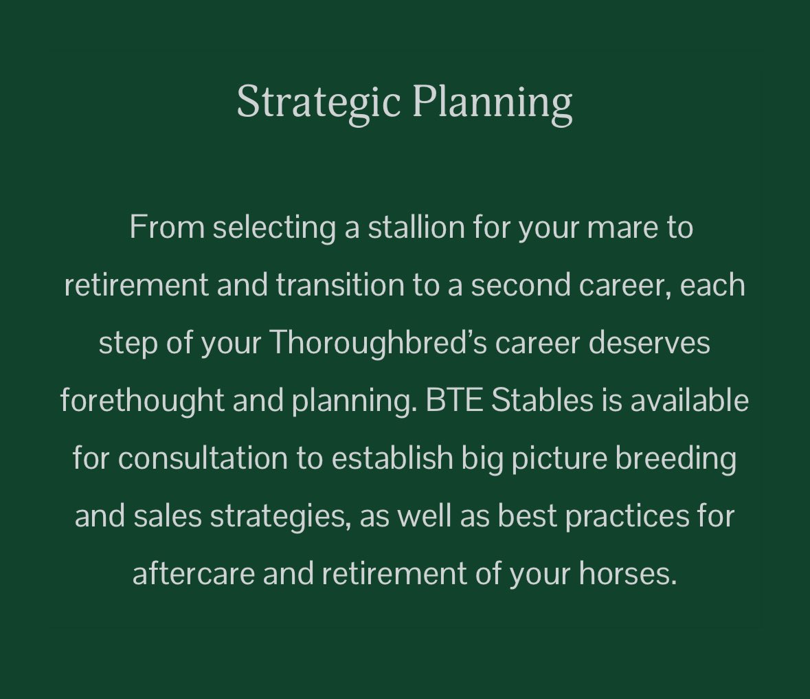 If you’ve been following my conversation with <a href="/RepoleStable/">Repole Stable</a> and want help forming an aftercare strategy for your horses please feel free to reach out. The first thirty minute consultation is FREE. Additional detailed assistance with logistics and strategies are available, pricing