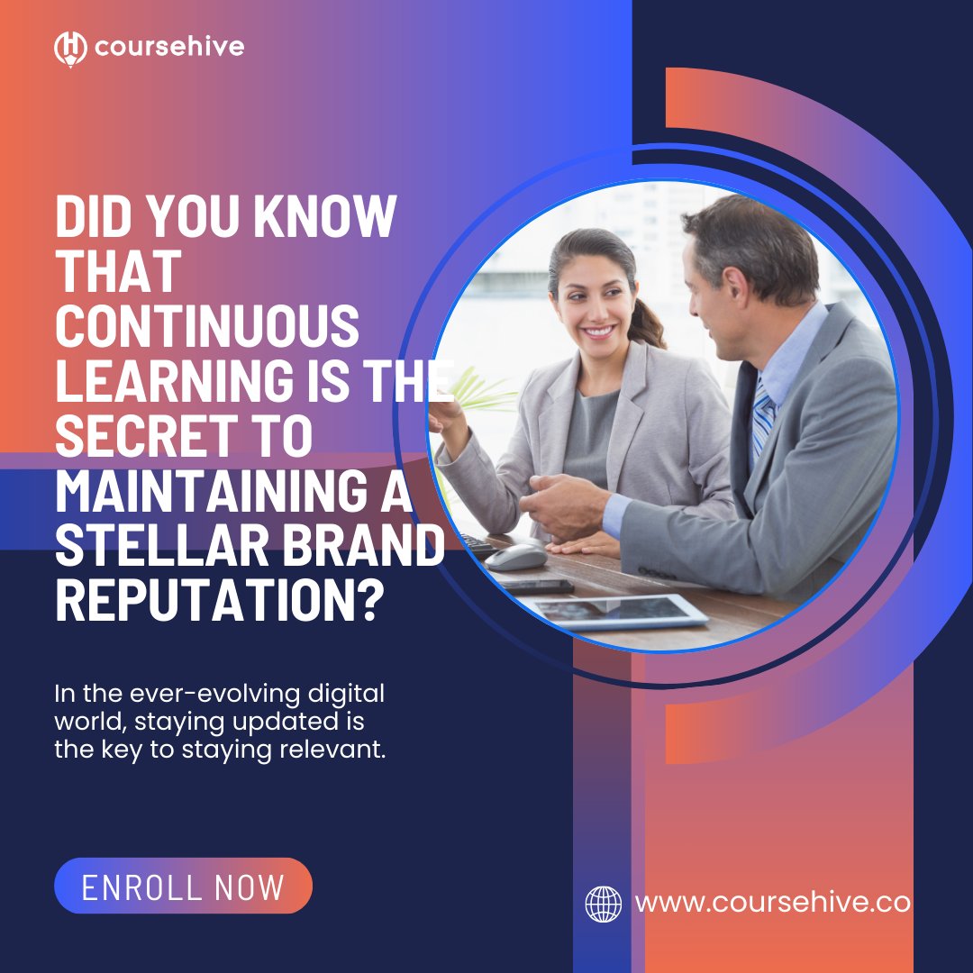 CourseHive01's tweet image. 🚀 The digital landscape is dynamic. With CourseHive, embrace continuous learning strategies to ensure your brand's reputation remains untarnished. #ContinuousLearning #CourseHiveAdvantage #Coursehive
coursehive.co/10online-reput…