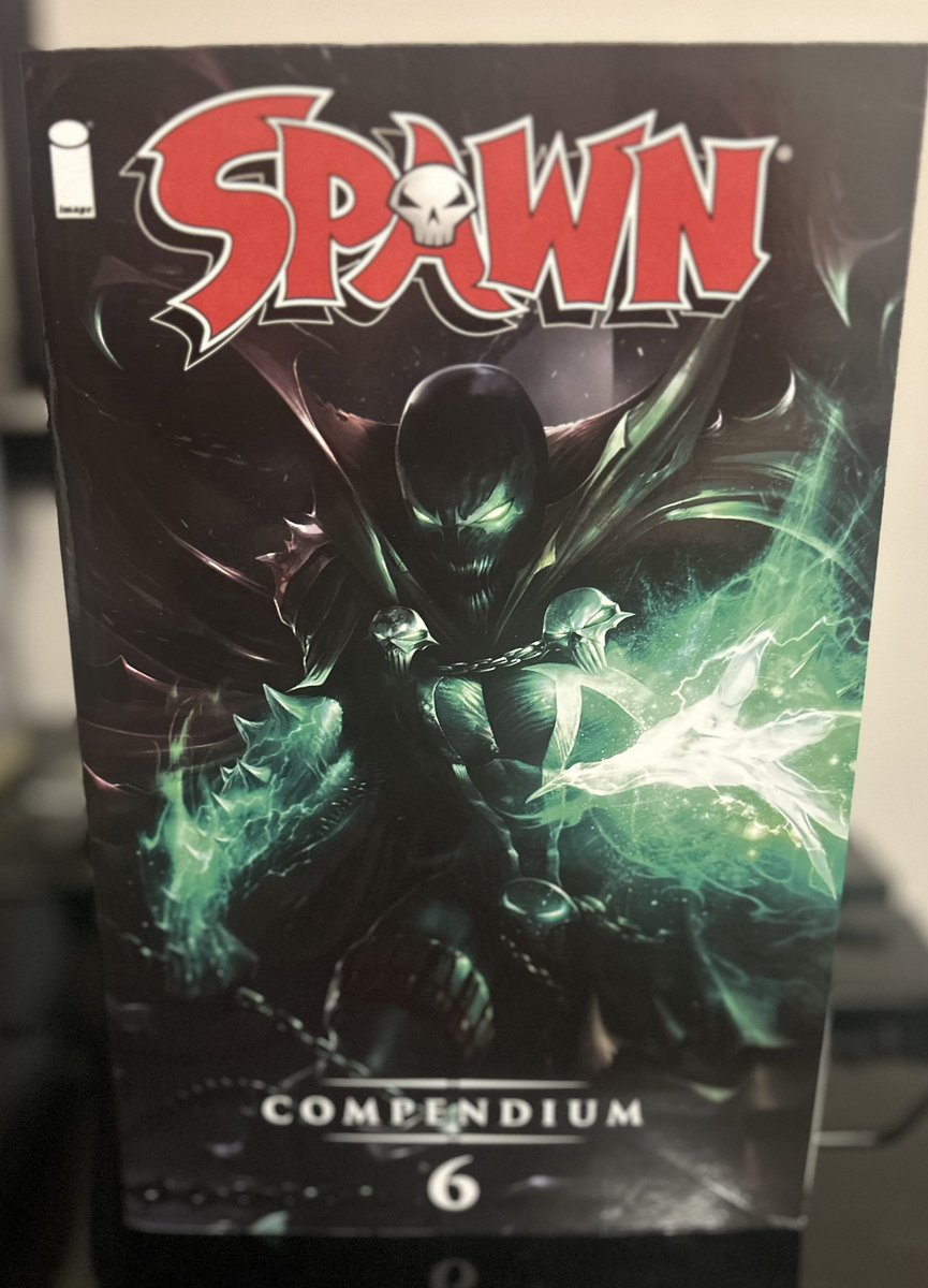 Even though I’m still focused on getting all the single issues, I wanted to read a few complete stories. (Have you seen the price of Savage Dragon books online?) Spawn Compendium contains the Larsen/McFarlane collaborations.