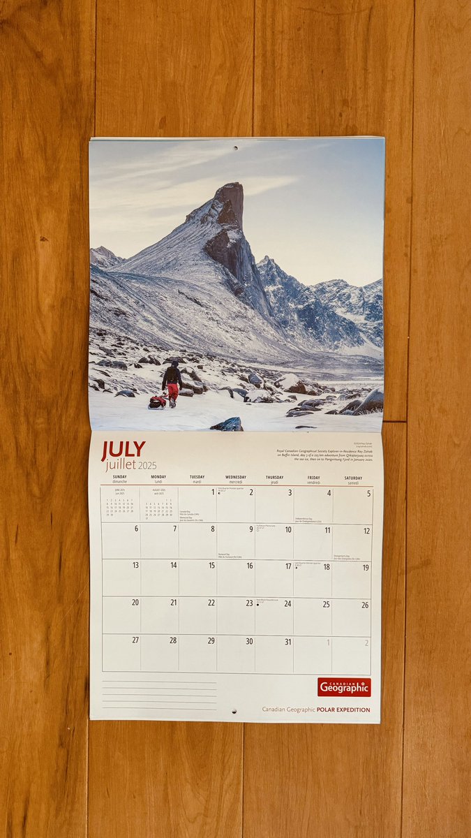 Stoked to be featured in the 2025 <a href="/CanGeo/">Canadian Geographic</a> Canadian Geographic calendar! #MondayVibes