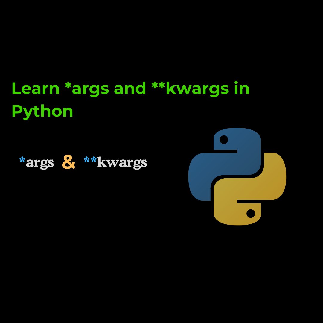 allinpython's tweet image. Learn *args and **kwargs in Python allinpython.com/learn-args-and…