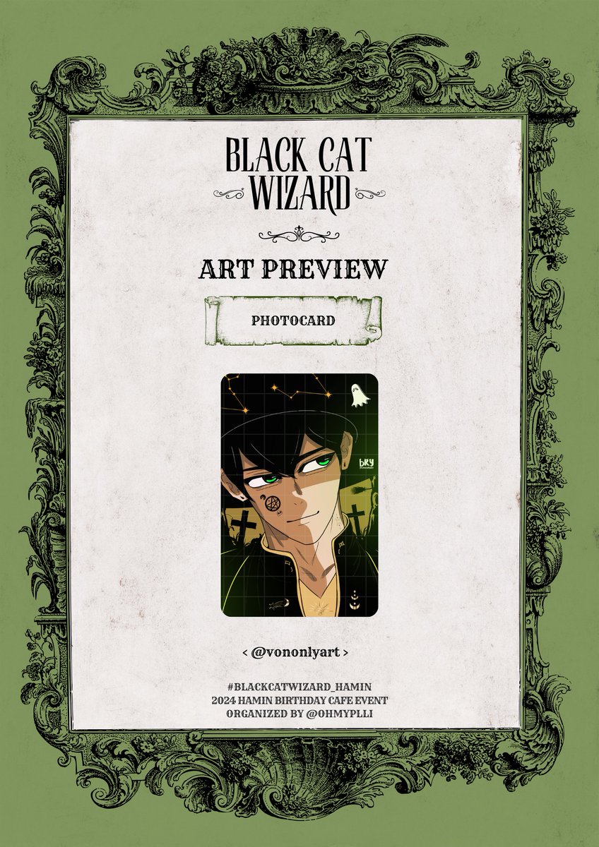 ohMYplli's tweet photo. ˗ˏˋ ♡ ˎˊ˗ DONATION KIT ART REVEAL ˗ˏˋ ♡ ˎˊ˗

PART (10) - Photocard by < @vononlyart > 🪄

Thank you so much for the collaboration and support! ✨

#BlackCatWizard_Hamin https://t.co/B4C84iIyzu