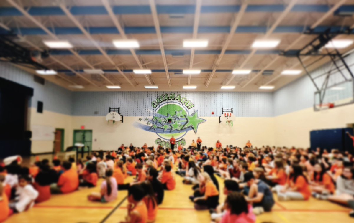 Today <a href="/CatWoodsES_LDSB/">Cataraqui Woods ES</a> honoured Orange Shirt Day/Truth and Reconciliation Day with a whole school assembly. Thank you Madame MacKeigan for the learning. <a href="/LimestoneDSB/">Limestone District School Board</a>