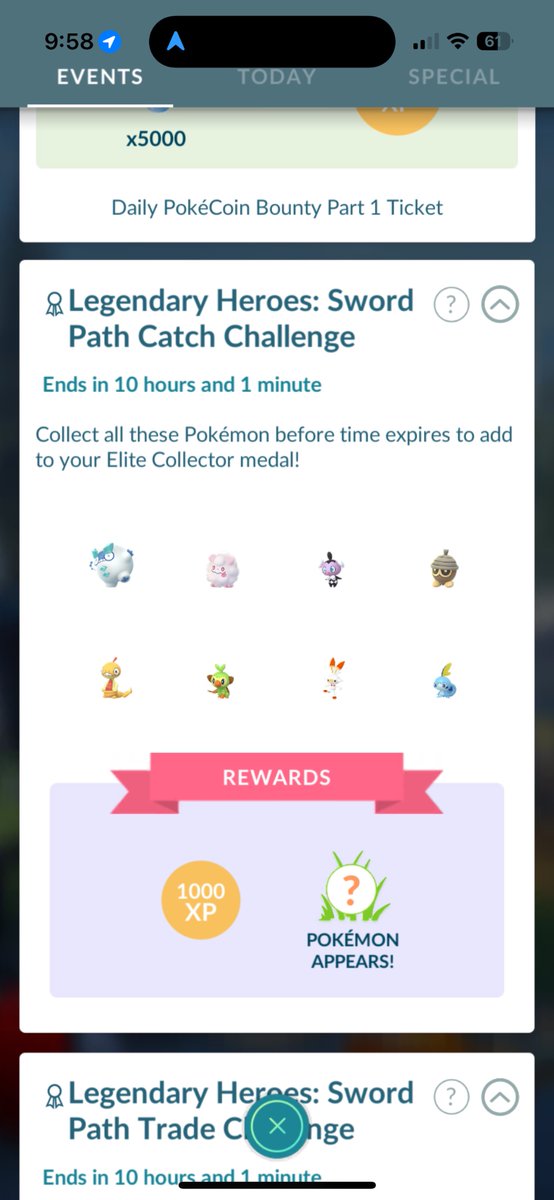 fattitan's tweet photo. @NianticHelp hello, catching the Pokémon doesn’t update the collection challenge. https://t.co/jR1tyoVpo3