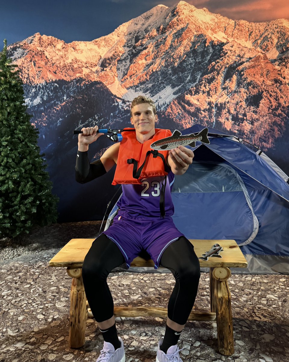 utahjazz's tweet photo. all in a day’s work 🎣 

#NBAMediaDay https://t.co/vNBHerQft1