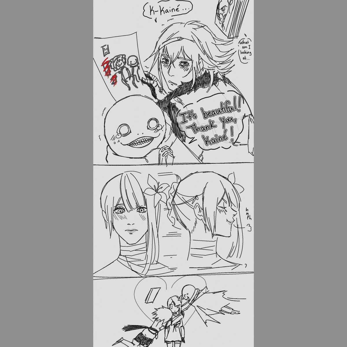 I love making silly little comics…
of these silly guys…

with sprinkles of ooc interactions (hehe)
#nier #nierreplicant #ニーア　#ニーアレプリカント