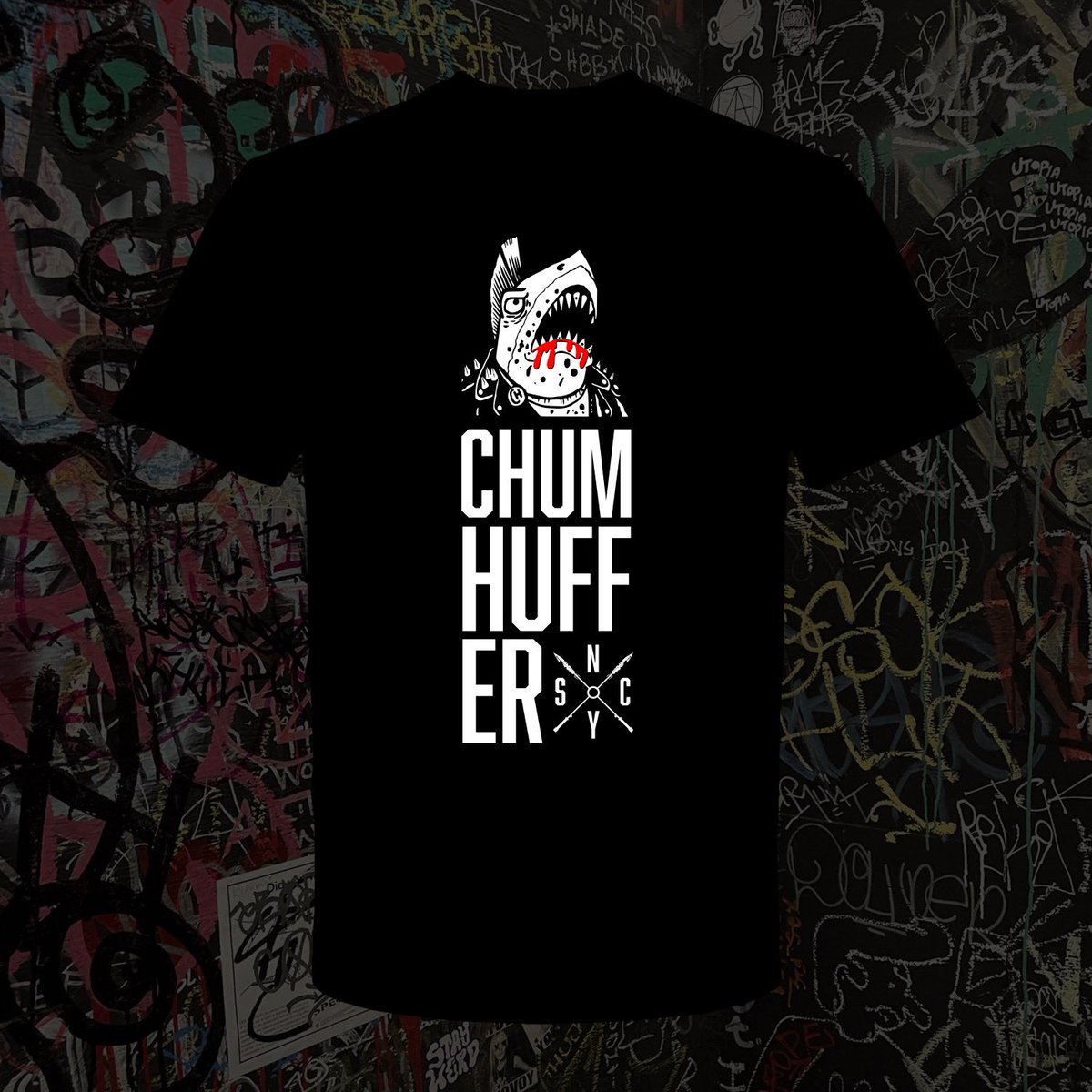Pick up a new shirt. #chumhuffer #punk #hardcorepunk #tshirtdesign #NYSC #NewYorkSharkCore chumhuffer.com/shop/