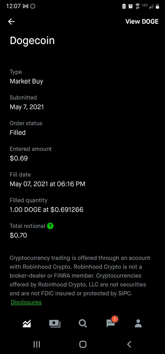 Dogecoin420's tweet photo. @ElonMuskPDA I never stopped buying $Doge https://t.co/RHdfcWg0CC