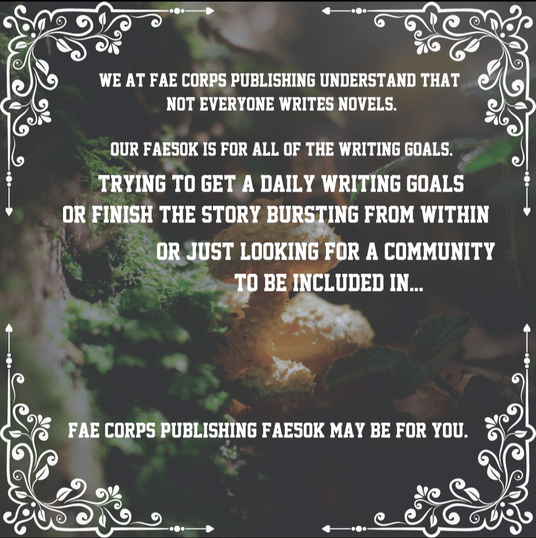 Fae corps publishing is doing a writing challenge in November. Join us .facebook.com/groups/FTHOhMy…