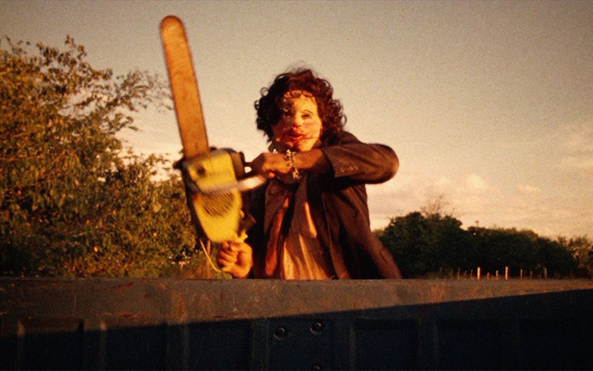 WHO WILL SURVIVE AND WHAT WILL BE LEFT OF THEM? 

bikini drive-in returns to <a href="/WFGCinematheque/">Dave Barber Cinematheque</a> this halloween with the 50th anniversary restoration of tobe hooper’s the texas chain saw massacre (1974) on october 31 // introduced by <a href="/jill_groening/">Jillian Groening</a> &amp; moi