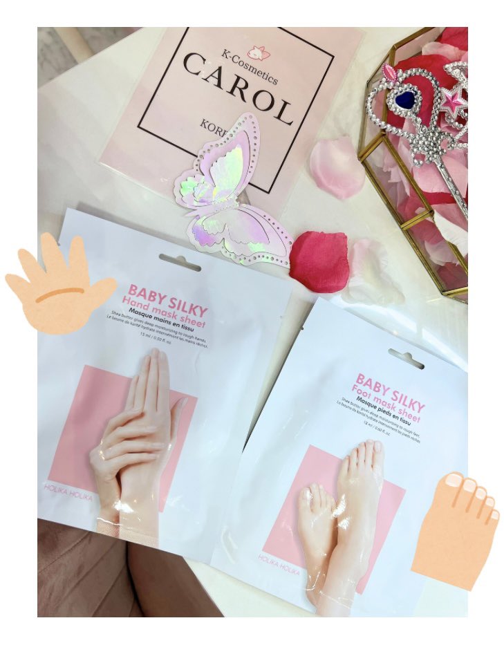 cosmetics_CAROL's tweet photo. HOLIKA HOLIKA
ベイビーシルキーハンドマスクシート
ベイビーシルキーフットマスクシート

乾燥する季節にオススメ(୨୧•͈ᴗ•͈)ꕤ
カサカサする手足に栄養を与えながら
なめらかにケアしてくれます

#holikaholika #フットケア
 #ハンドケア
#韓国コスメCAROL #韓国コスメ
#カロル https://t.co/YLudbZJwCF