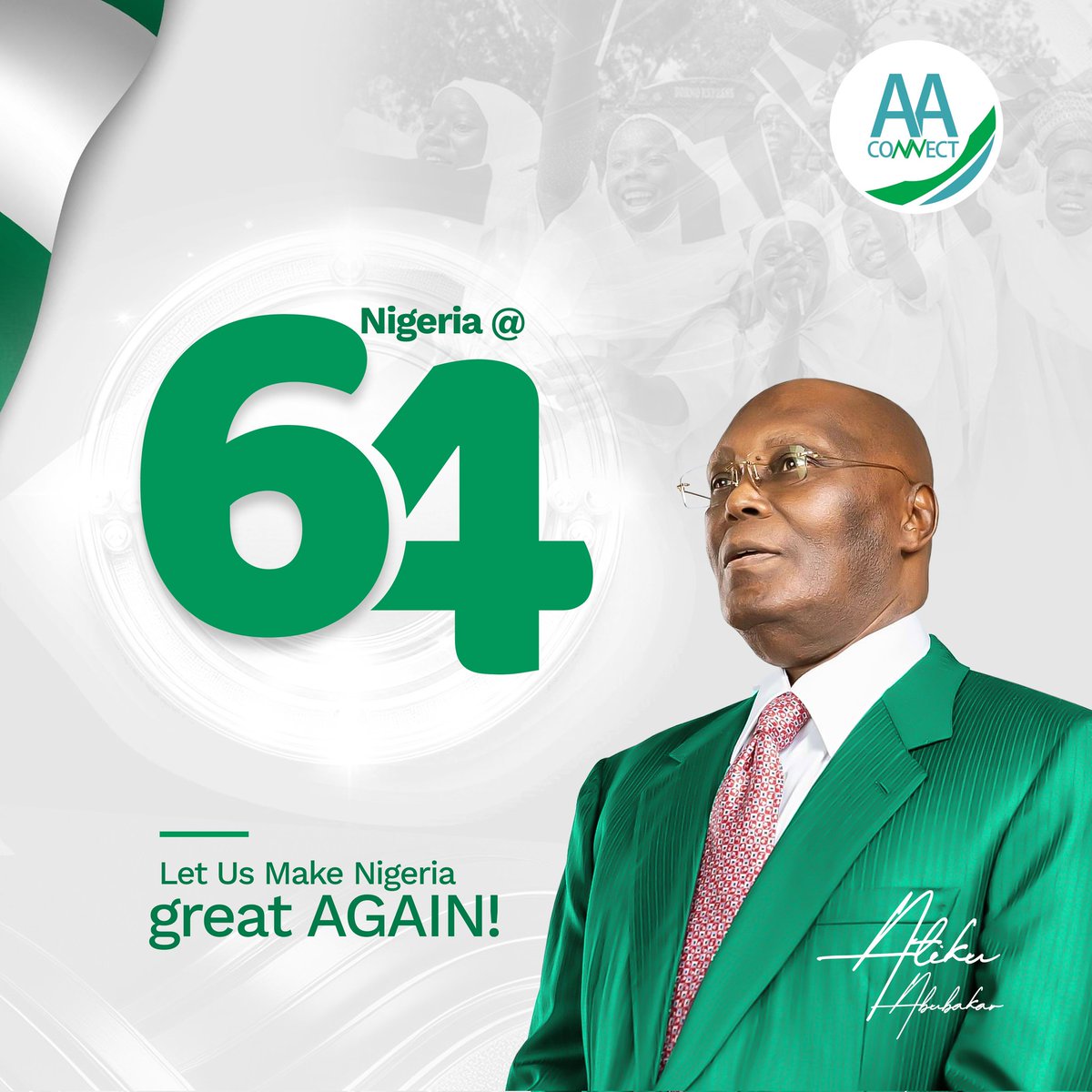 Let's make Nigeria great again.

"The promise of Independence is yet to be fully realised. This however does not diminish the value of freedom and the eternal significance of the sacrifice of those who suffered to make us free." - Late Umar Musa Yar'adua

#AAConnect