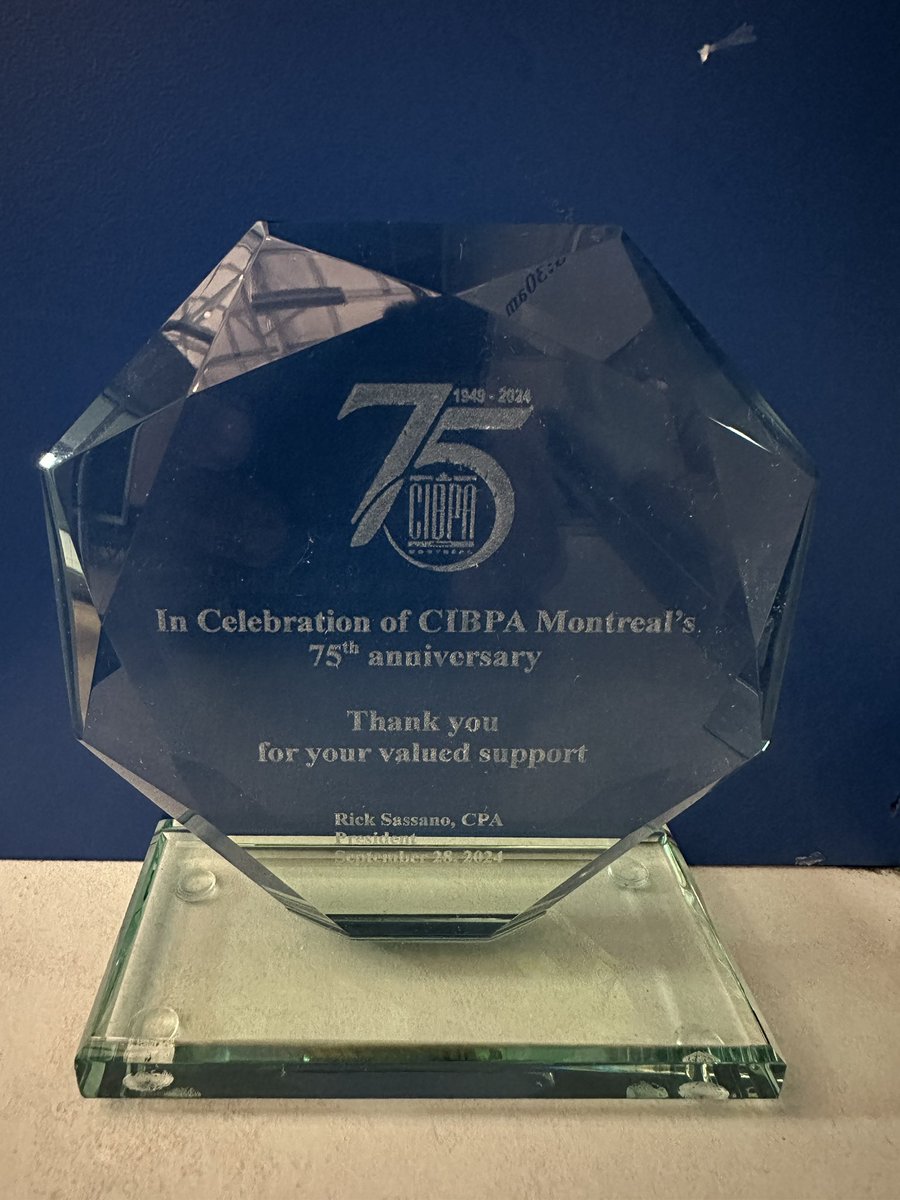 CIBPA WINDSOR (@cibpawindsor) on Twitter photo Congratulations to CIBPA Montreal on 75 years and for being such gracious hosts!
<a href="/CIBPAMONTREAL/">CIBPA MONTREAL</a> Congratulations to CIBPA Montreal on 75 years and for being such gracious hosts!
<a href="/CIBPAMONTREAL/">CIBPA MONTREAL</a>