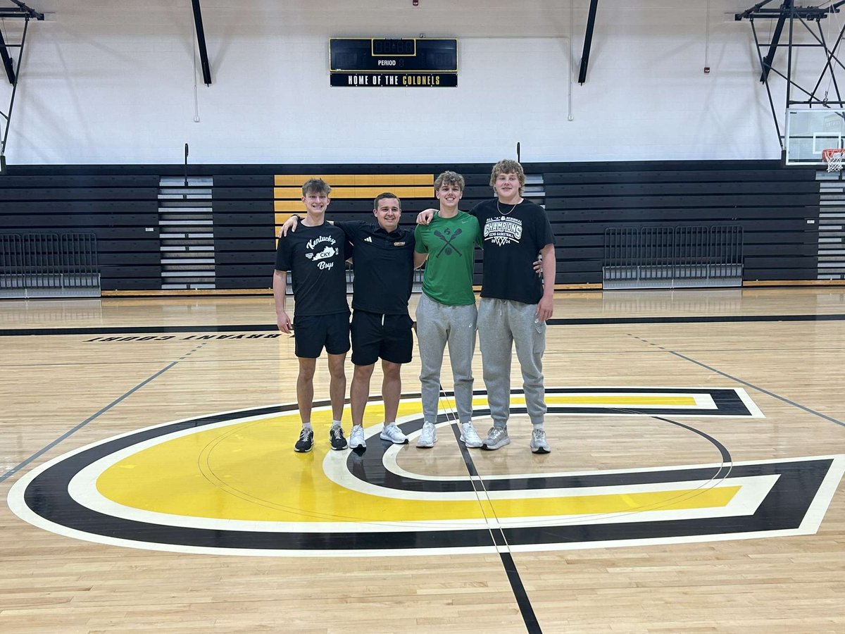 Big Country (@cannonyoung21) on Twitter photo Had a great visit today <a href="/Centre_Bball/">Centre College Basketball</a> . Thank you for the hospitality and opportunity <a href="/centrebball/">Greg Mason</a> and <a href="/gavinroot/">Gavin Root, MBA</a> .
<a href="/NickThrasher14/">Nick Thrasher</a> <a href="/NickIrwin98/">Nick Irwin</a> <a href="/Coach_BigRock/">Rocky Tallent</a> <a href="/ClintonBulldogs/">Clinton County Athletics</a> <a href="/GriffinEliteAAU/">Griffin Elite AAU</a> Had a great visit today <a href="/Centre_Bball/">Centre College Basketball</a> . Thank you for the hospitality and opportunity <a href="/centrebball/">Greg Mason</a> and <a href="/gavinroot/">Gavin Root, MBA</a> .
<a href="/NickThrasher14/">Nick Thrasher</a> <a href="/NickIrwin98/">Nick Irwin</a> <a href="/Coach_BigRock/">Rocky Tallent</a> <a href="/ClintonBulldogs/">Clinton County Athletics</a> <a href="/GriffinEliteAAU/">Griffin Elite AAU</a>