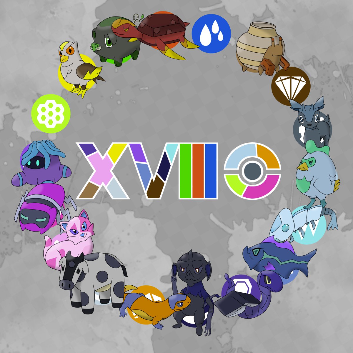 Mr_Memerald's tweet photo. Just three first stage starters to go! I'll likely slide over to doing more Rider stuff for a bit before I continue on to the middle stages.

#Pokemon #fanart #PokemonScarletViolet https://t.co/cpp8apOpMq
