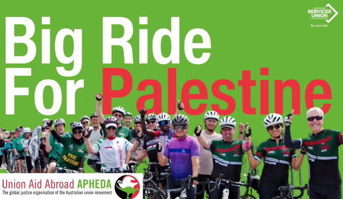 Sign up for The Big Ride for Palestine 2024 using the link in our bio! 

This is a great opportunity to support the emergency aid efforts of MAAN Development Center ✊🌹

From October 5-20 you can ride, run or walk to raise funds for emergency aid in Gaza with <a href="/apheda/">Union Aid Abroad</a>