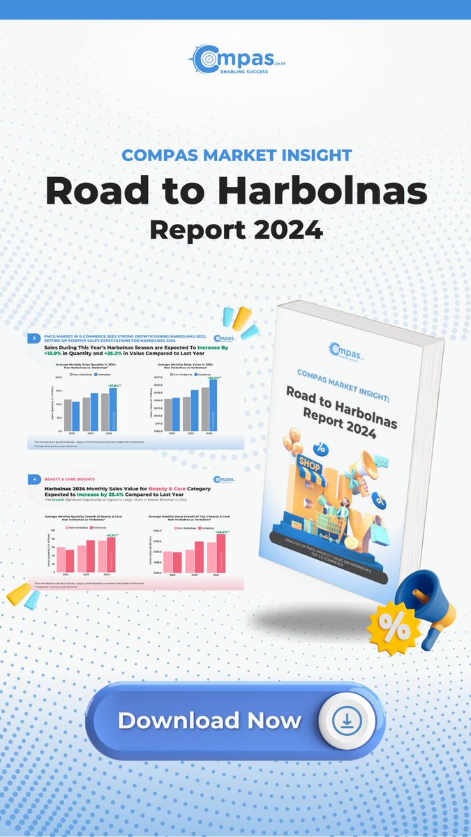 compascoid's tweet photo. 📊 Dapatkan insight terbaru dari https://t.co/HhHyHXBe0d dalam laporan “Road to Harbolnas 2024”!

💼 Jangan lewatkan kesempatan ini untuk memperkuat strategi bisnismu menjelang puncak penjualan akhir tahun!

Download laporan lengkapnya!

Klik di sini: https://t.co/SFYBnzkeF9 https://t.co/n51jLmGAiP