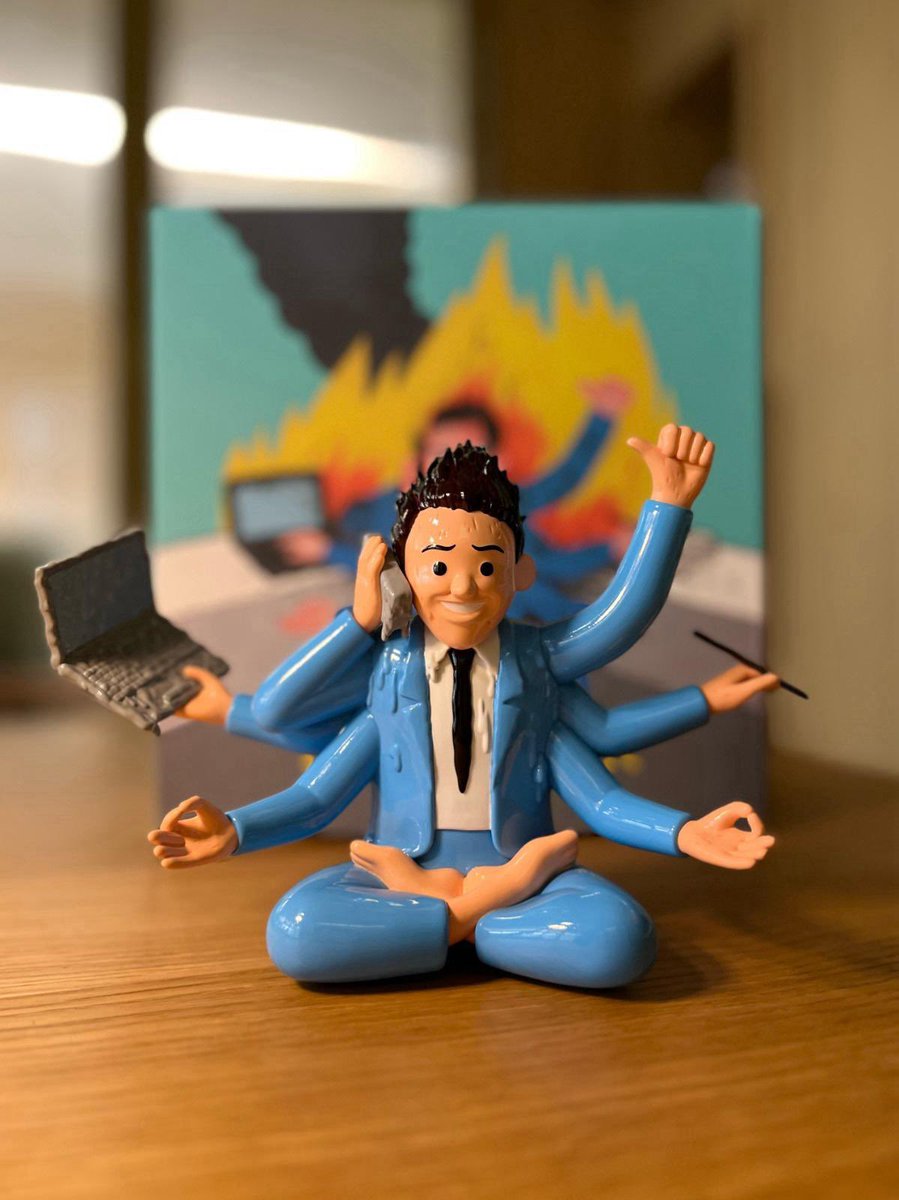 A balance between productivity and inner peace 🧘🏻‍♂️
<a href="/sirjoancornella/">Joan Cornellà</a>’s latest vinyl collectible, “Yogawork”, is coming soon to <a href="/DDT_Store/">DDT Store</a> this Thursday!

Register interest now! (DDTStore.com, link in bio)

Save the date:
3 Oct 12am EDT / 12pm HKT

<a href="/sirjoancornella/">Joan Cornellà</a>