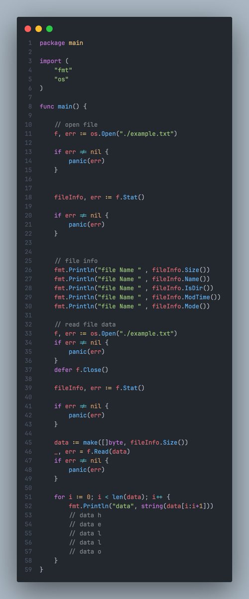 sandipkurmi0's tweet image. 📁 Step 28: Working with files in #Golang!
Read and write files easily
Handle file I/O efficiently! 🚀 #GoLang #GolangLearning #100DaysOfCode #DevJourney #FileHandling