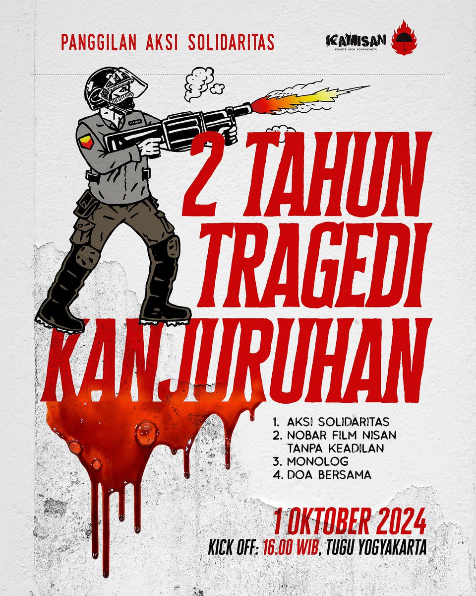 Yang di Jogja nanti sore bisa merapat ya ke Tugu.

#JusticeForKanjuruhan